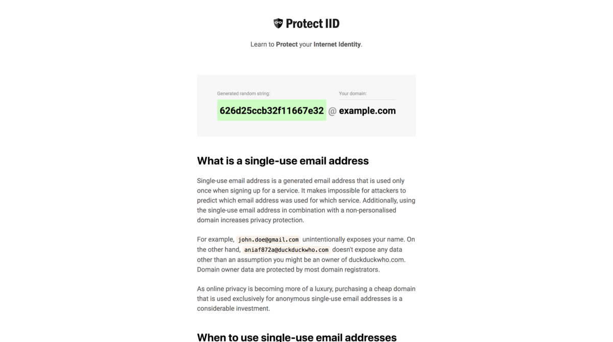 Protect IID